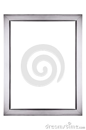 Silver Frame Mirror Stock Photo