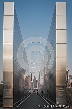 Empty Sky: New Jersey September 11th Memorial Stock Photo