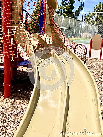 Empty Slide During Covid-19 Stock Photo