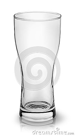 Empty small beer glass top view Stock Photo