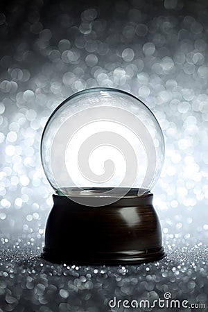 Empty snow globe Stock Photo