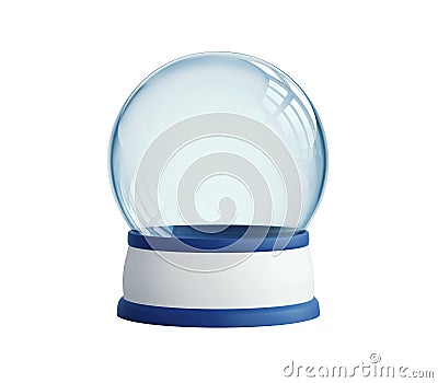 Empty snow globe with clipping path Stock Photo