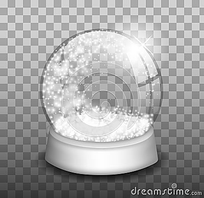 Snow Globe Vector. Vector Illustration