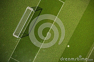 Empty soccer field grass Stock Photo