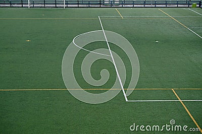 Empty soccer field Stock Photo