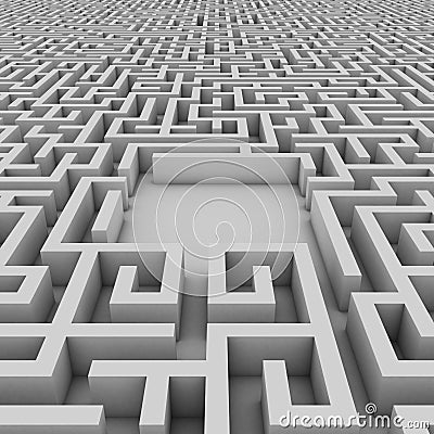 Empty space in the endless maze Stock Photo