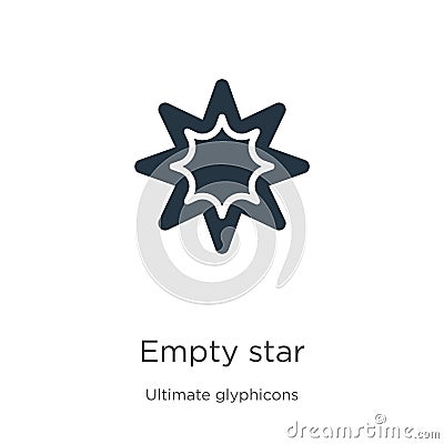 Empty star icon vector. Trendy flat empty star icon from ultimate glyphicons collection isolated on white background. Vector Vector Illustration
