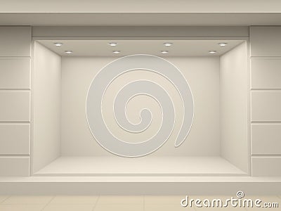 Empty storefront of shop Stock Photo