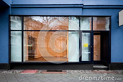 empty storefront or shop entrance - retail for rent Stock Photo