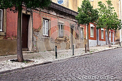 Empty street road in city Stock Photo