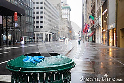 Empty streets of New York City during Coronavirus quarantine Editorial Stock Photo