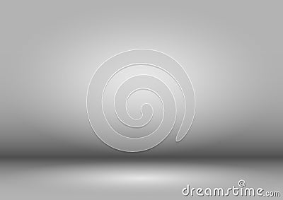 Empty Studio background with gray vignette. The gray background is illuminated by a spotlight Vector Illustration