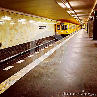Empty subway station in Berlin Editorial Stock Photo