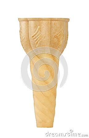 Empty sugar waffle cone Stock Photo