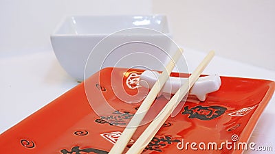 Empty sushi table. Stock Photo
