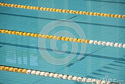 Empty swimming pool lanes Stock Photo