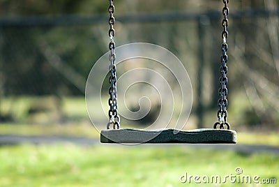 Empty swing Stock Photo