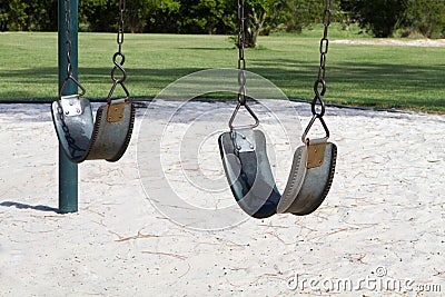 Empty Swings Stock Photo