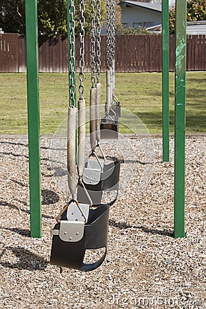 Empty Swings Stock Photo