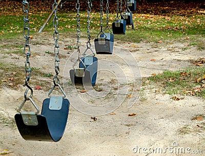 Empty Swings Stock Photo