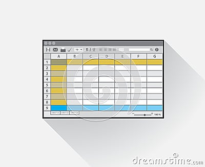 Empty table document Vector Illustration