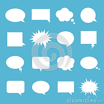 Empty talk bubble set Vector Illustration