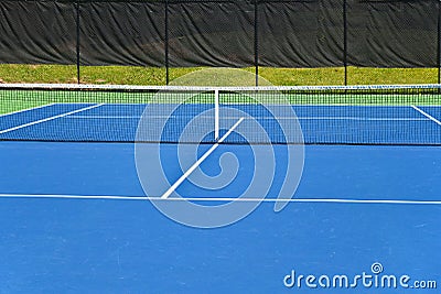 Empty Tennis Courts during Coronavirus Pandemic Stock Photo