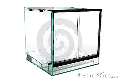 Empty terrarium pet animal tank Stock Photo