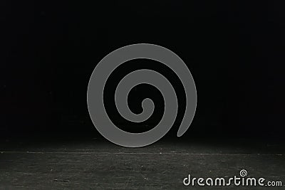 Empty theater stage background in dark Stock Photo