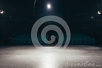 Empty theater stage Stock Photo