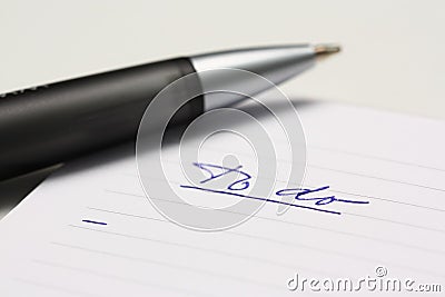 Empty To Do list with pen Stock Photo