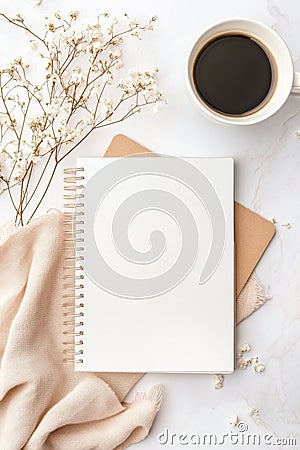 Empty to-do list reflecting a pause in purposeful engagements, surrounded by soft textures and gentle colors Stock Photo