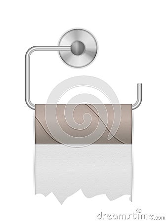 Empty toilet paper roll Vector Illustration