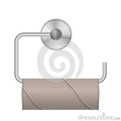 Empty toilet paper roll Vector Illustration