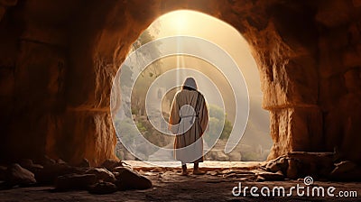 Empty tomb and grapple with its implications. Jerusalem morning, the empty tomb of Jesus standsas a silent witness to the greatest Stock Photo