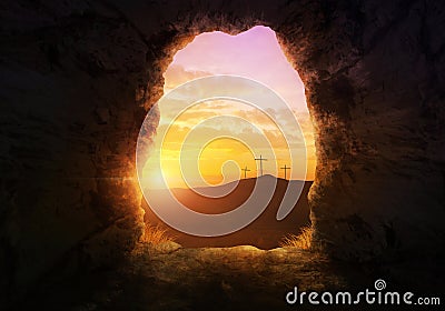 Empty tomb Stock Photo