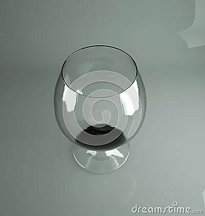 Empty transparent 3D rendered shooters glass for drinking alcohol shots at the bar Stock Photo