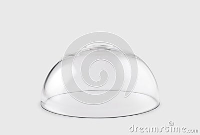 Empty transparent glass dome Stock Photo