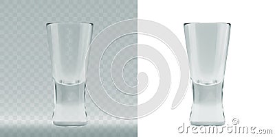 Empty transparent triangular glass for cosmopolitan cocktail Vector Illustration
