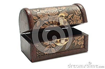 Empty treasure box Stock Photo