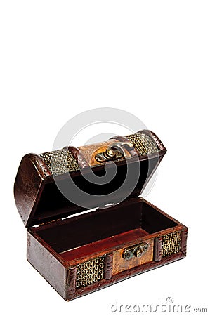 empty treasure chest Stock Photo