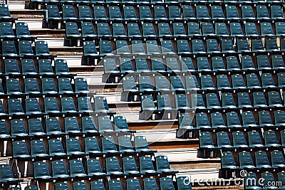 Empty tribune with steps between the stands Stock Photo