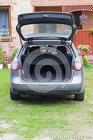 Empty trunk of the car Stock Photo