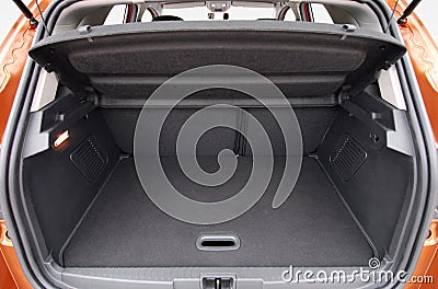 Empty trunk of the small car Stock Photo