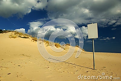 Empty Trust (erased by wind) Stock Photo