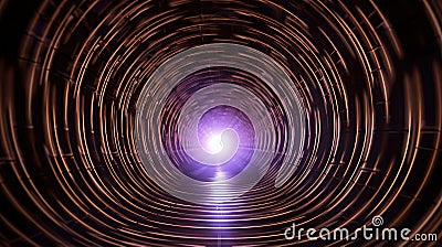 Empty tunnel with abstract construction structure. Display Background. Stock Photo