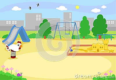 Empty urban playground vector Vector Illustration