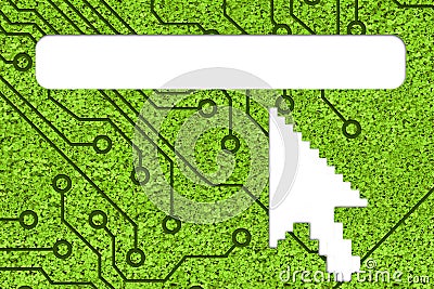 Empty url with computer arrow and copy space Stock Photo