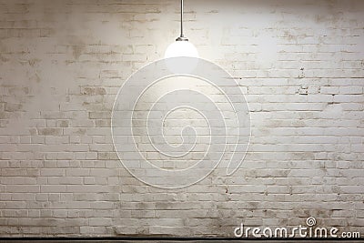 Empty Vintage Wall With White Bricks Stock Photo