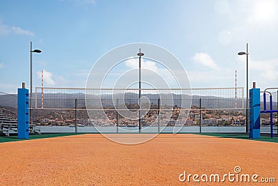 Empty volleyball arena 3d rendering Stock Photo